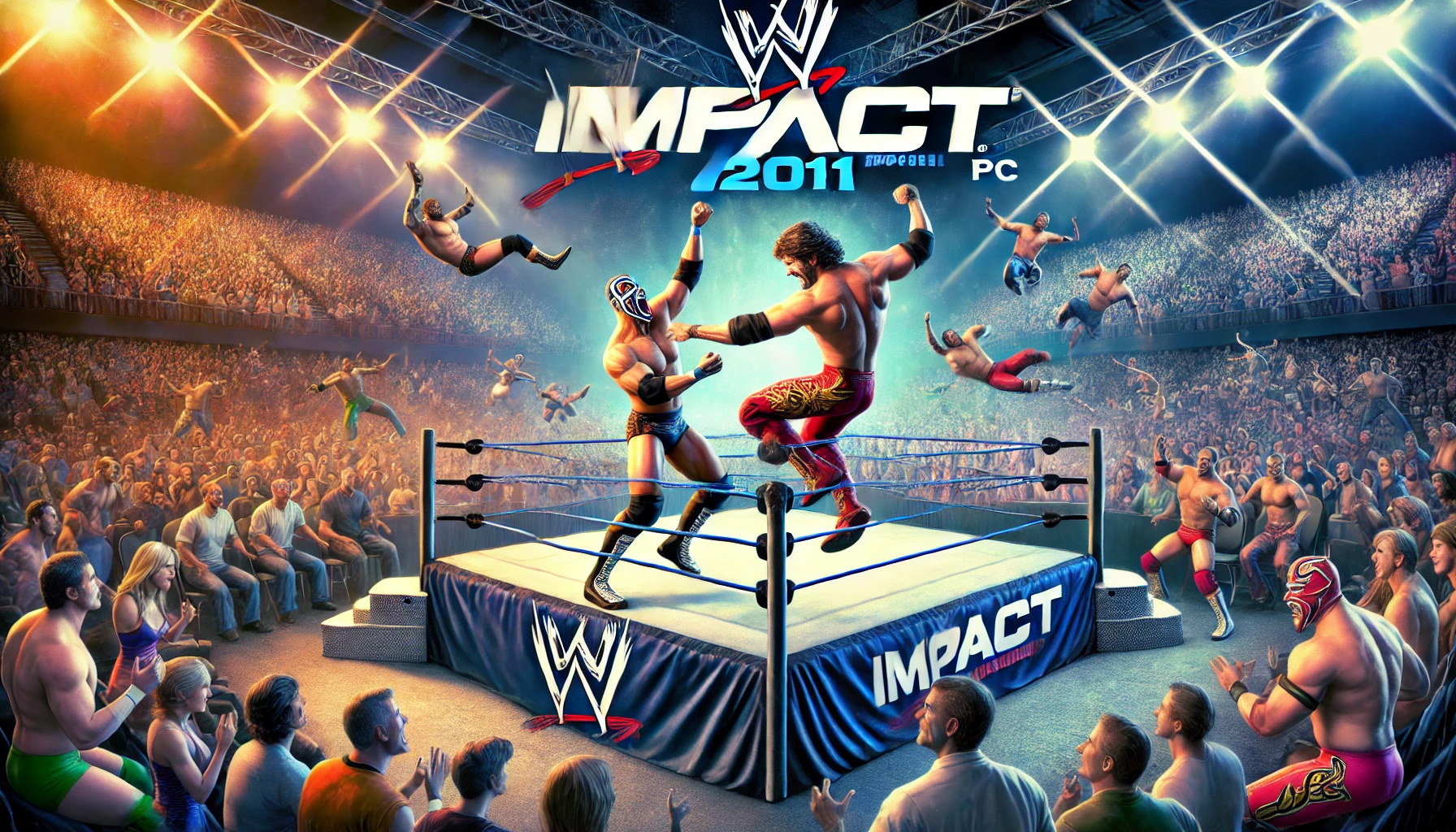 تحميل لعبة المصارعة 2011 الأصلية للكمبيوتر WWE Impact من ميديا فاير مجانا